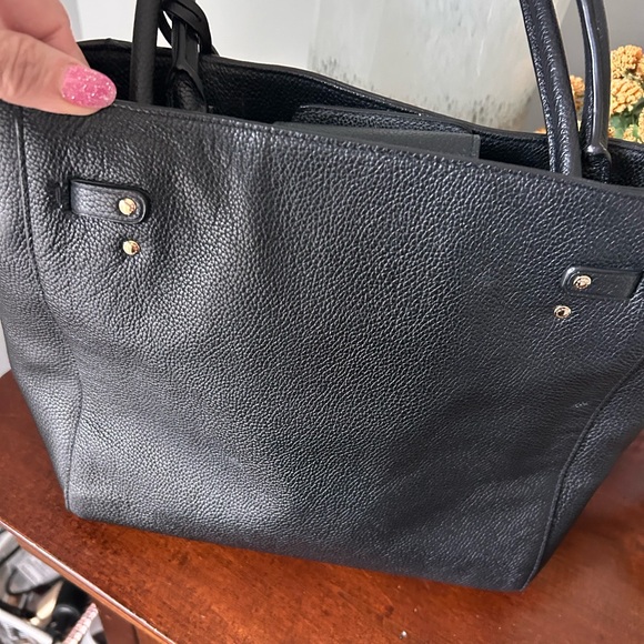 Coach Black Pebbled Leather Tote - Picture 3 of 12